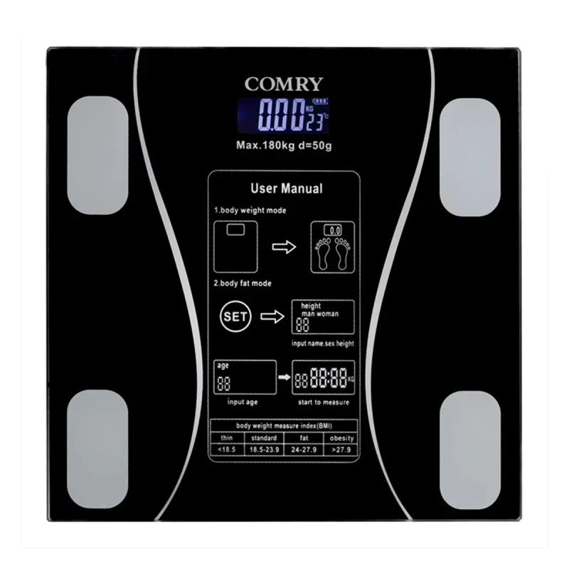ترازو دیجیتال کمری مدل PERSONAL SCALE - مشکی, ۱۲ ماه گارانتی شرکتی