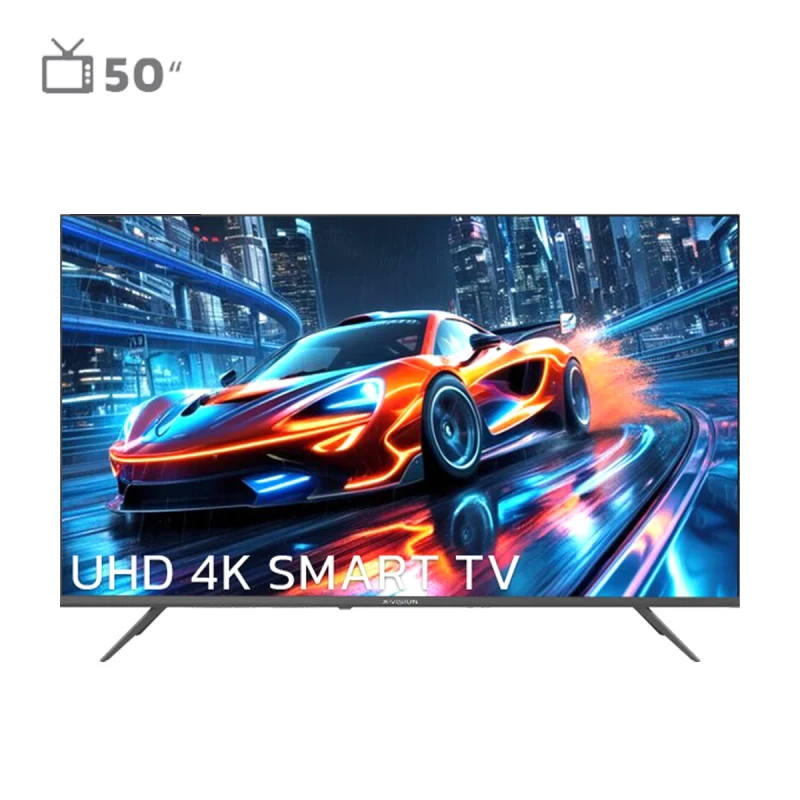 تلویزیون هوشمند ایکس ویژن 50 اینچ مدل XYU770G - مشکی, 24 ماه گارانتی مادیران