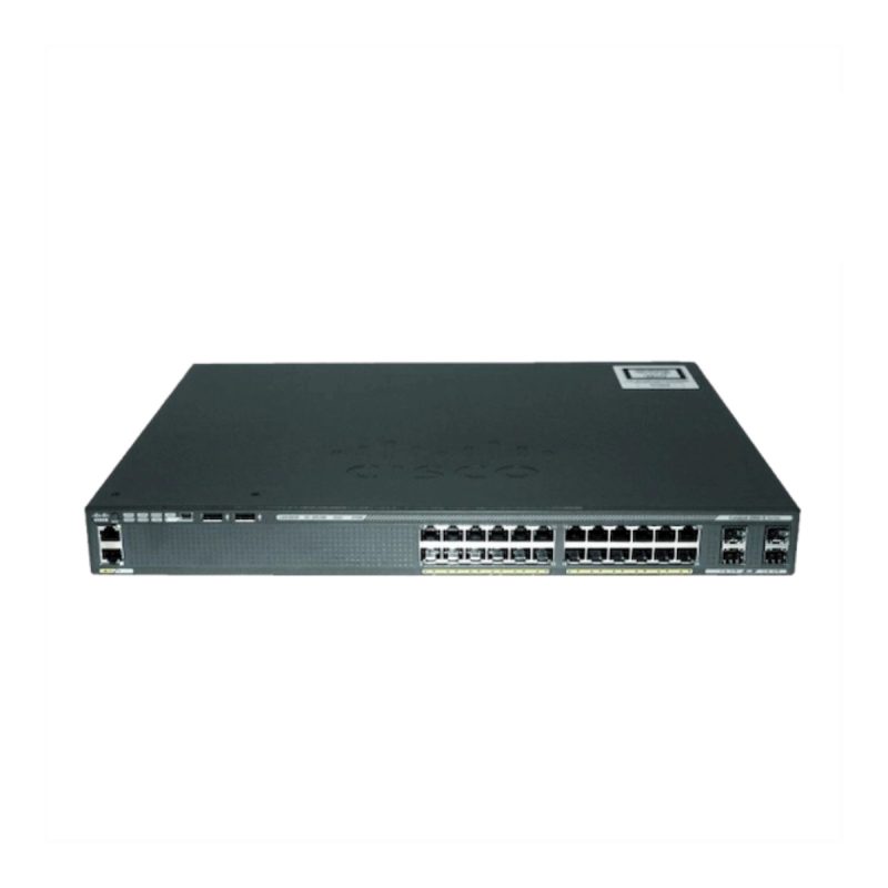سوییچ 24 پورت سیسکو مدل WS-C2960X-24PS-L - مشکی, گارانتی اصلی