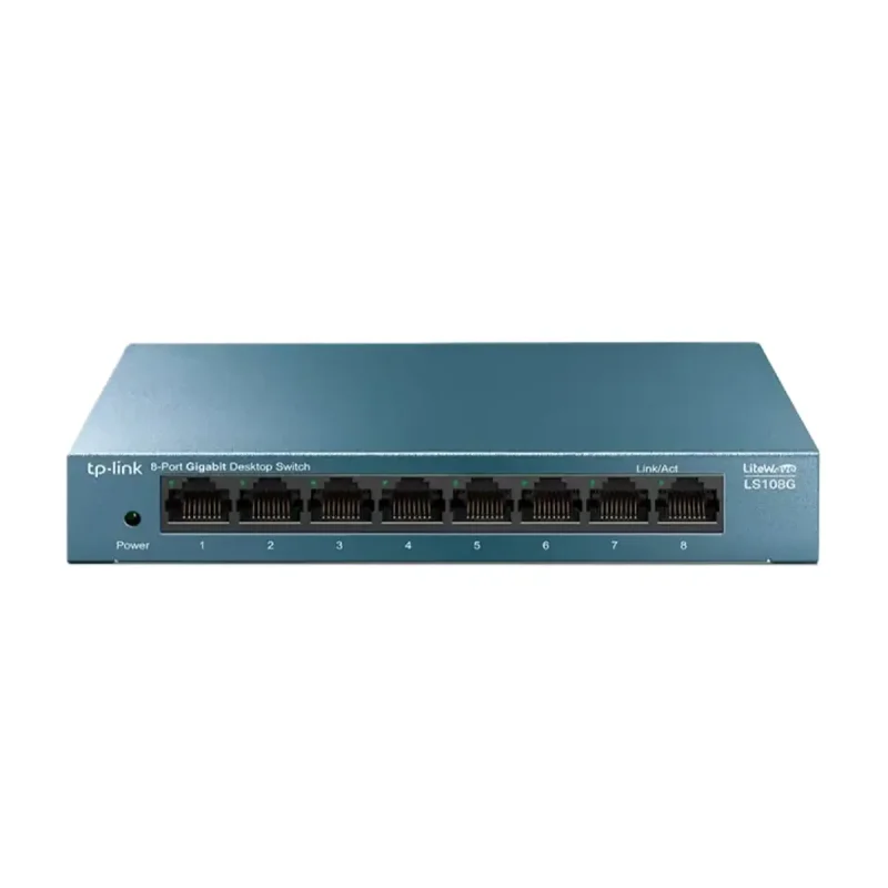 سوییچ 8 پورت تی پی لینک مدل LS-108G - سرمه ای, گارانتی اصلی