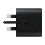 شارژر سامسونگ 25 واتی مدل (سه شاخه‌ اروپا) + تبدیل برق 3 به 2 هادرون مدل A10-1 + کابل تبدیل USB-C بودی مدل DC261TT21W 5