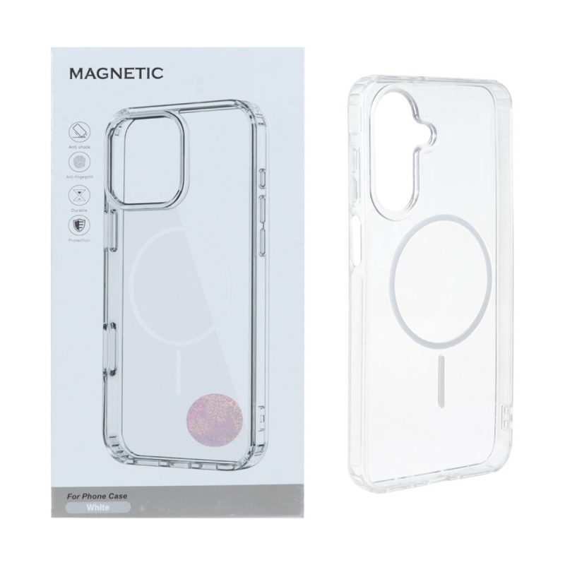 قاب Magnetic دور ژله ای MagSafe مناسب سامسونگ Galaxy A56 - بی رنگ شفاف, گارانتی اصالت و سلامت فیزیکی