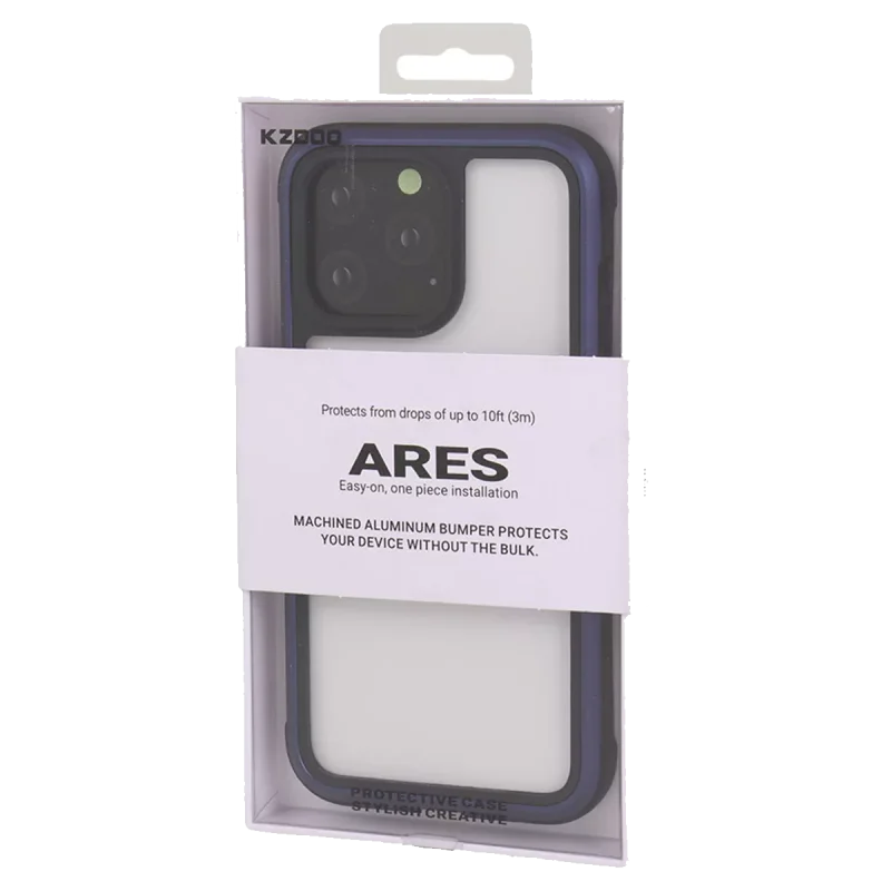 قاب ضد ضربه کی‌ زد دوو مدل Ares مناسب iPhone 15 Pro Max - طوسی, گارانتی اصالت و سلامت فیزیکی