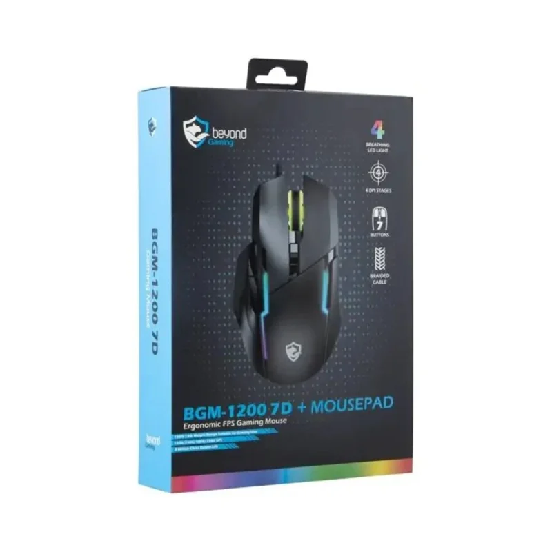 ماوس باسیم بیاند مدل BGM-1200 7D همراه با ماوس پد 6