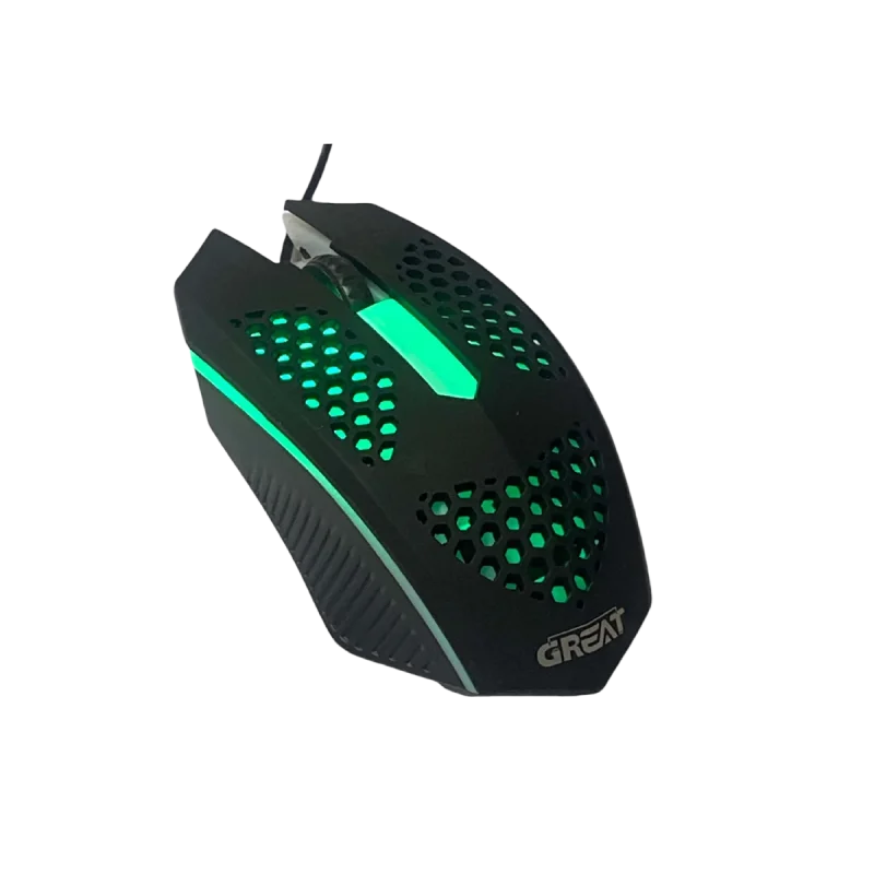 ماوس باسیم گریت مدل GR-310 - مشکی, ۱۸ ماه گارانتی شرکتی