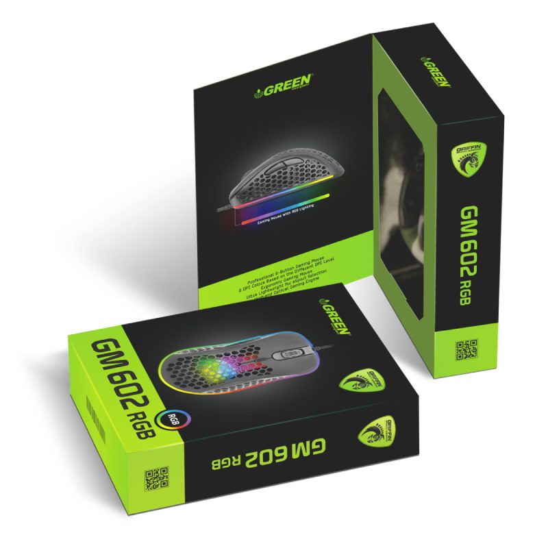 ماوس باسیم گیمینگ گرین مدل GM602-RGB 2