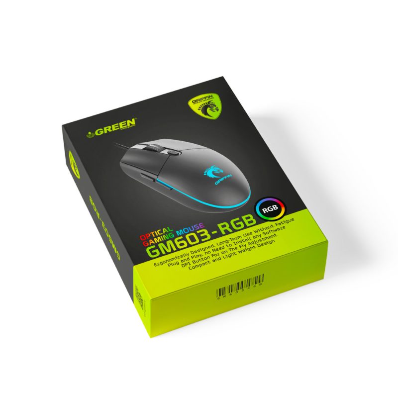 ماوس باسیم گیمینگ گرین مدل GM603-RGB 2