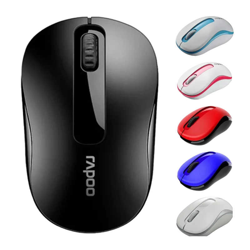 ماوس بی‌سیم رپو مدل M10 Plus - آبی مشکی, ۱۸ ماه گارانتی شرکتی
