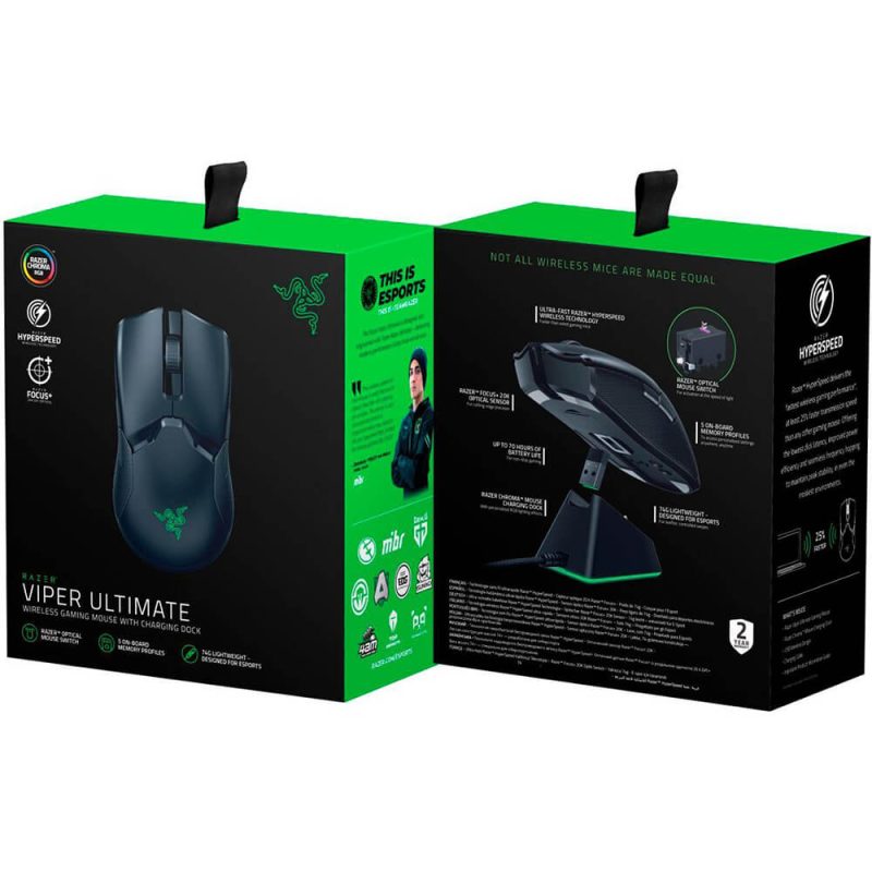 ماوس بی‌سیم ریزر گیمینگ مدل Viper Ultimate + Dock 11