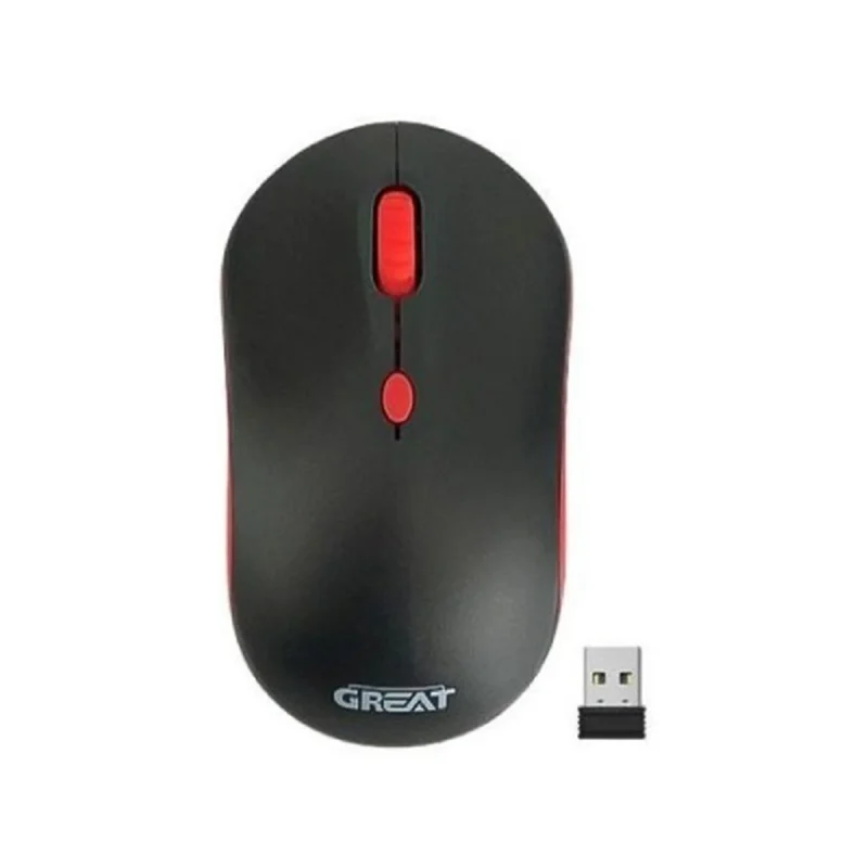 ماوس بی‌سیم گریت مدل GR-830 - مشکی سبز, گارانتی اصالت و سلامت فیزیکی
