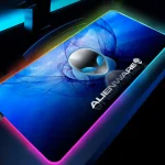 ماوس پد گیمینگ دل سایز 30×80 مدل RGB طرح Alienware 2