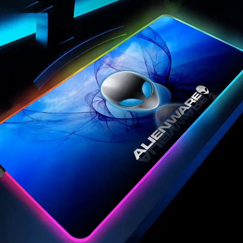 ماوس پد گیمینگ دل سایز 30×80 مدل RGB طرح Alienware 2