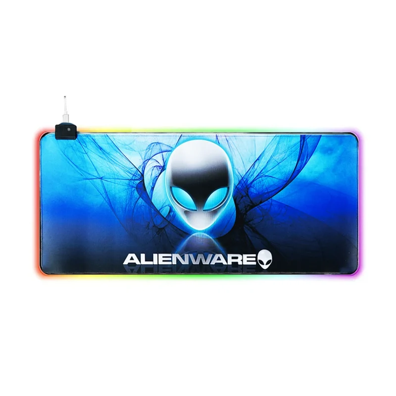 ماوس پد گیمینگ دل سایز 30×60 مدل RGB طرح Alienware - گارانتی اصالت و سلامت فیزیکی