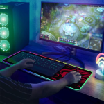 ماوس پد گیمینگ سایز 30×60 مدل RGB طرح تایگر 2