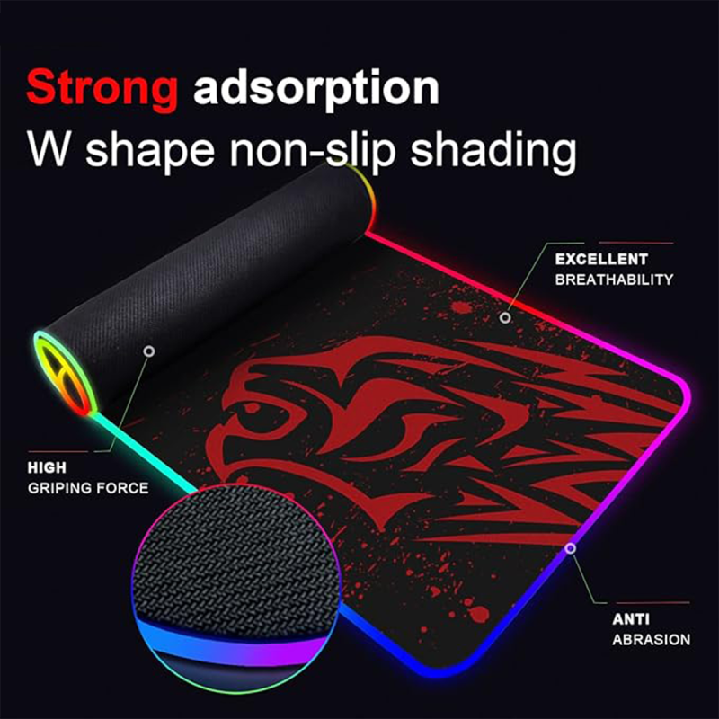 ماوس پد گیمینگ سایز 30×60 مدل RGB طرح تایگر 4