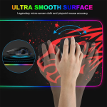 ماوس پد گیمینگ سایز 30×60 مدل RGB طرح تایگر 5