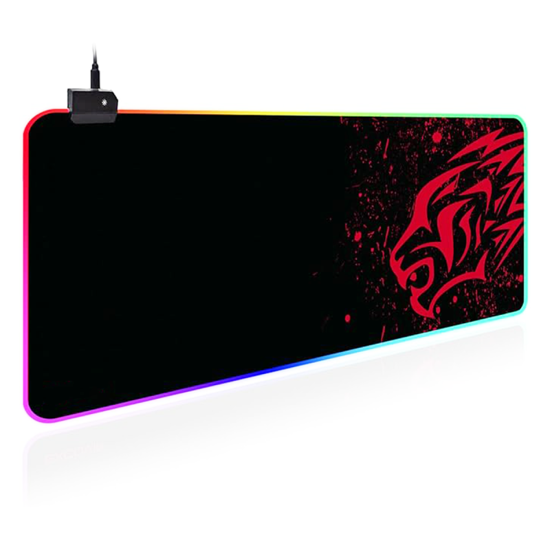ماوس پد گیمینگ سایز 30×60 مدل RGB طرح تایگر 6