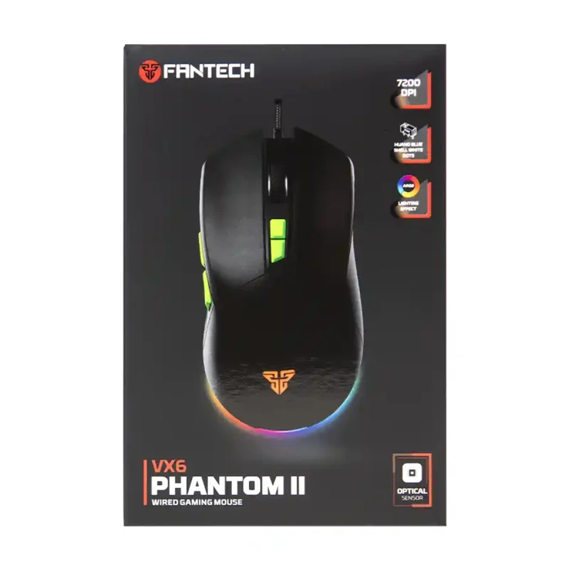 ماوس گیمینگ باسیم فنتک مدل PHANTOM II VX6 5