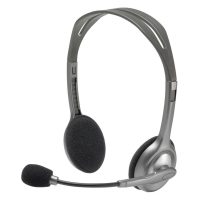 هدفون باسیم لاجیتک مدل H110 - خاکستری, گارانتی شرکتی