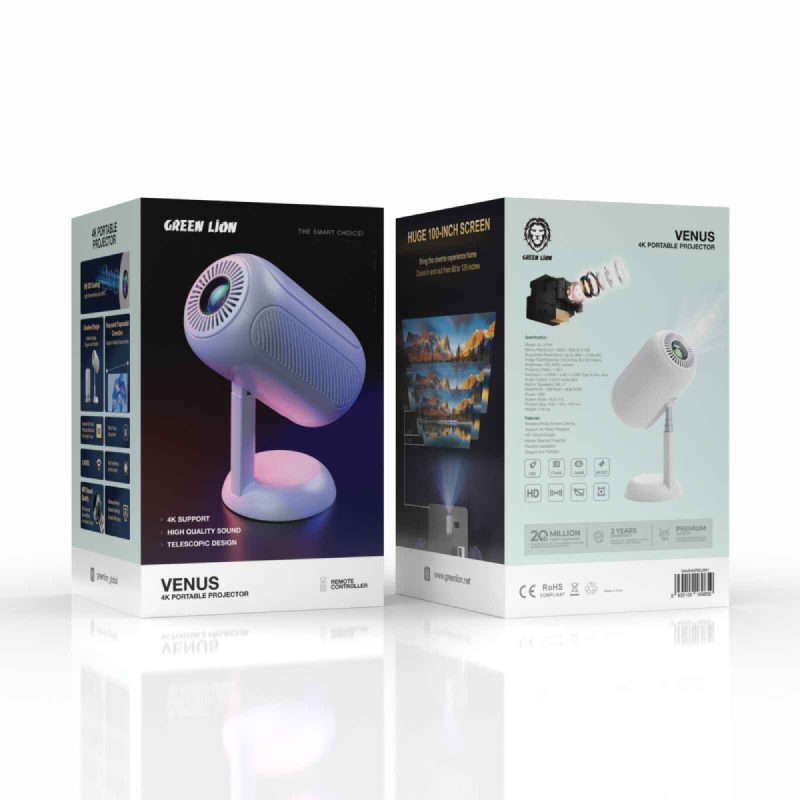 ویدئو پروژکتور قابل حمل گرین لاین مدل Venus 4K 2