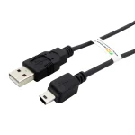 کابل USB 2.0 مینی 5 پین فرانت 1.5 متری - مشکی, گارانتی اصالت و سلامت فیزیکی