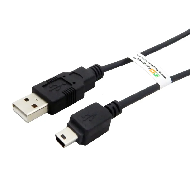 کابل USB 2.0 مینی 5 پین فرانت 1.5 متری - مشکی, گارانتی اصالت و سلامت فیزیکی