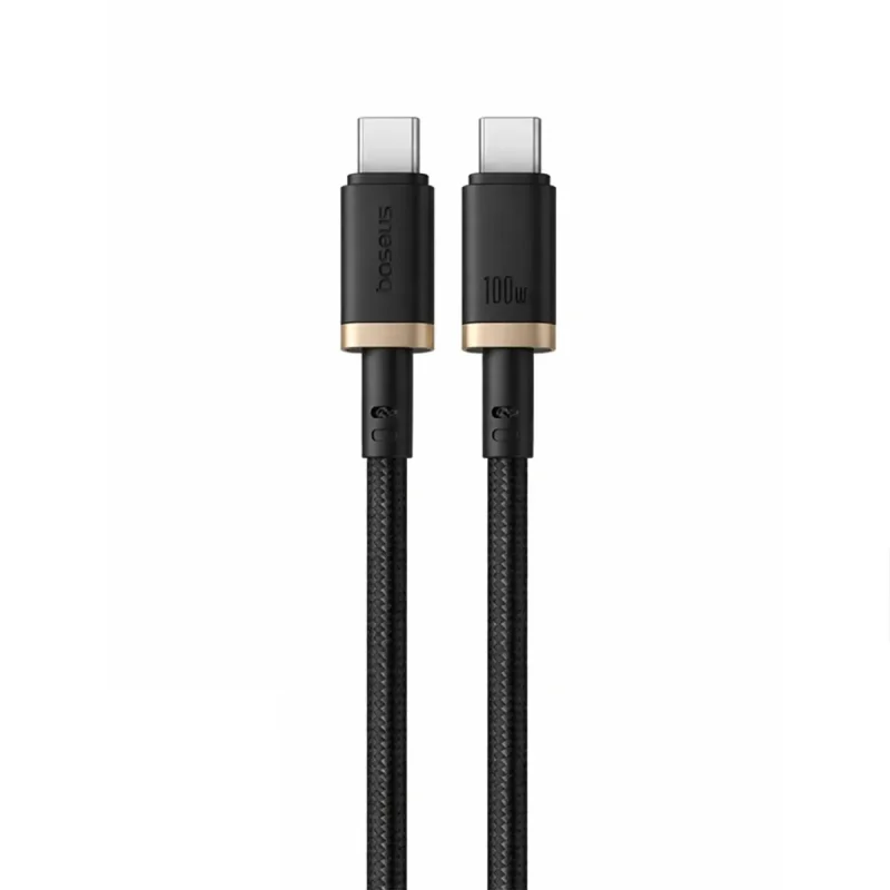 کابل تبدیل 100وات USB-C به USB-C باسئوس مدل Dura Series - مشکی, 6 ماه گارانتی شرکتی