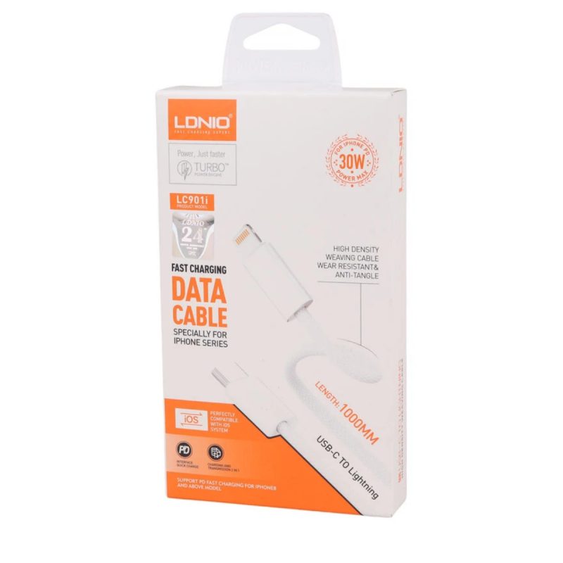کابل تبدیل USB-C به Lightning الدینیو مدل Lc901i 3