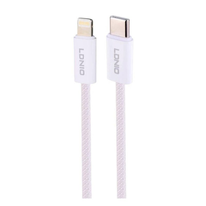 کابل تبدیل USB-C به Lightning الدینیو مدل Lc901i - سفید, گارانتی اصالت و سلامت فیزیکی
