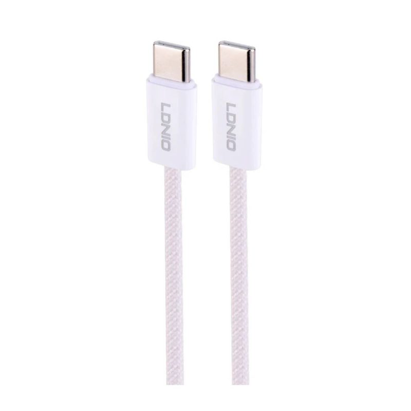کابل تبدیل USB-C به USB-C الدینیو مدل LC901C 20CM - سفید, گارانتی اصالت و سلامت فیزیکی