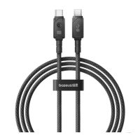 کابل تبدیل USB-C به USB-C باسئوس مدل Aramid Fiber Braiding 100W - مشکی, گارانتی آونگ