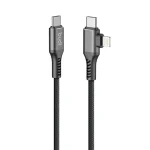 کابل تبدیل USB-C به USB-C و Lightning بودی فست شارژ مدل DC253TTL12B 2