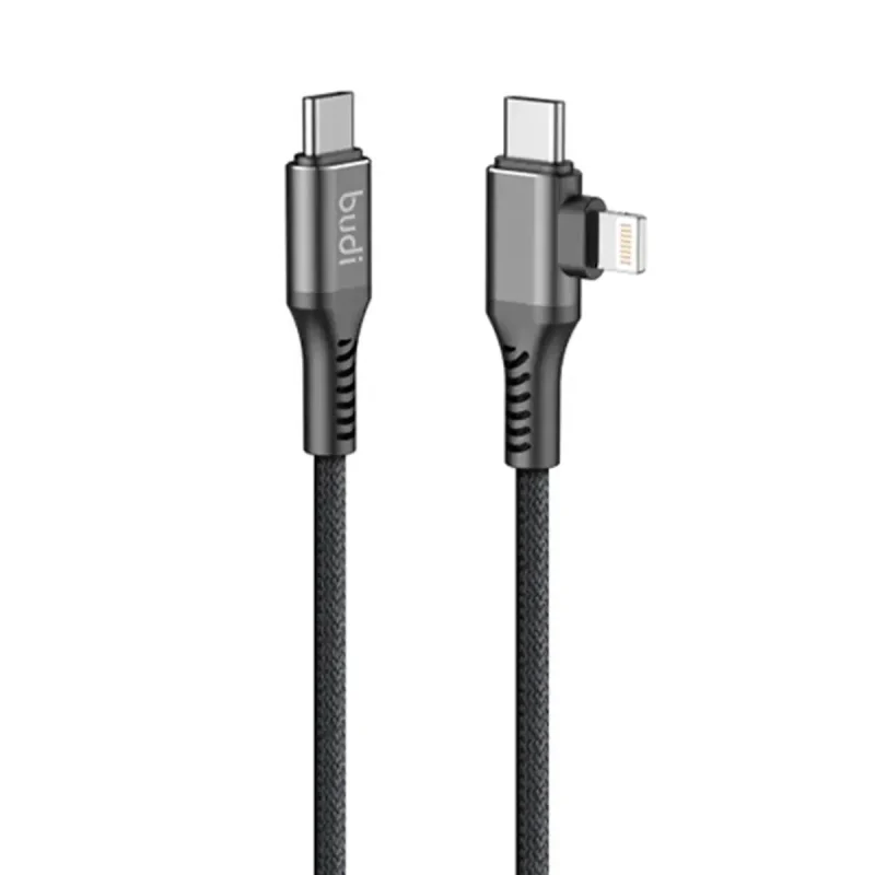 کابل تبدیل USB-C به USB-C و Lightning بودی فست شارژ مدل DC253TTL12B 2