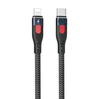 کابل تبدیل USB به Lightening سی بای مدل K3PD-i طول 1 متر - مشکی, 6 ماه گارانتی سی بای