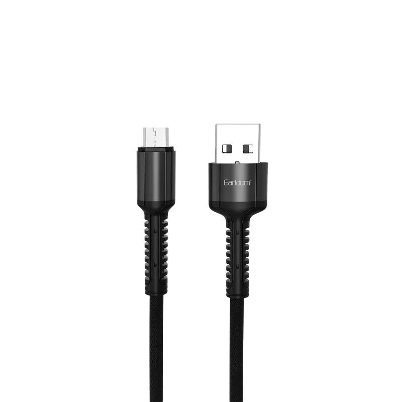 کابل تبدیل USB به Micro USB ارلدام فست شارژ مدل EC-182C - مشکی, گارانتی اصالت و سلامت فیزیکی