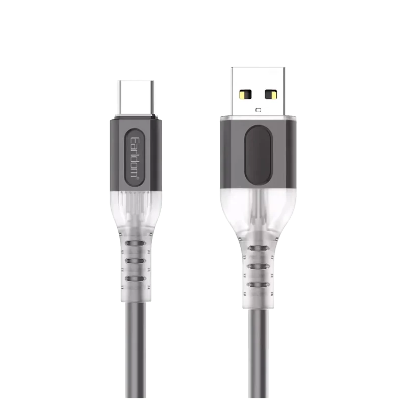 کابل تبدیل USB به USB-C ارلدام فست شارژ مدل EC-192C - خاکستری, گارانتی اصالت و سلامت فیزیکی