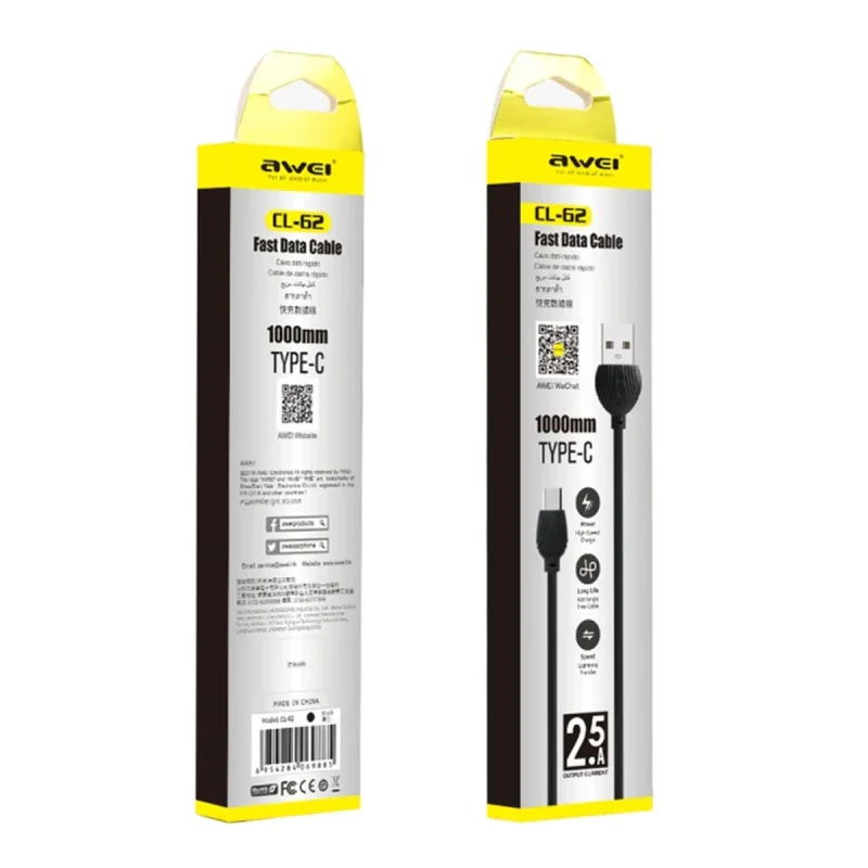 کابل تبدیل USB به USB-C اوی فست شارژ مدل CL-62 2