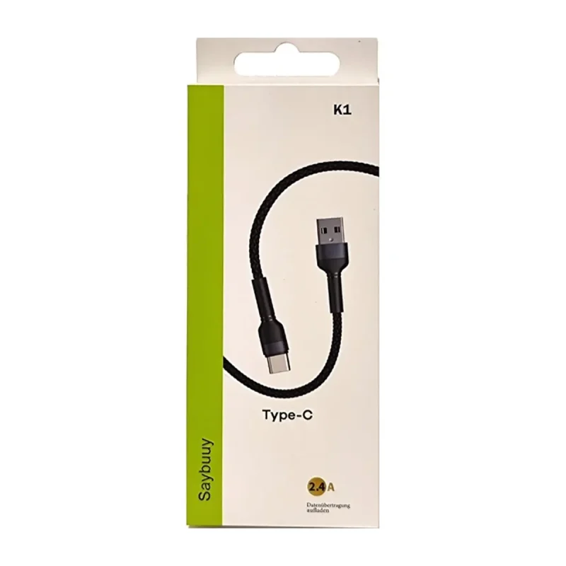 کابل تبدیل USB به USB-C سی بای مدل K1 طول 1 متر 2