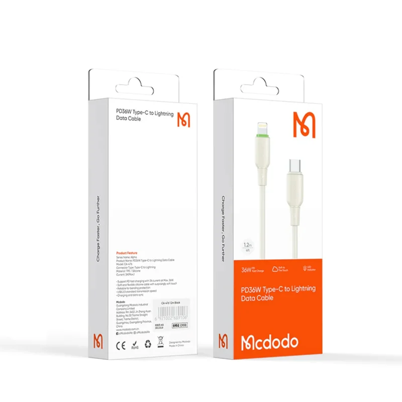 کابل تبدیل USB به USB-C مک دودو 100 وات مدل CA-4751 2