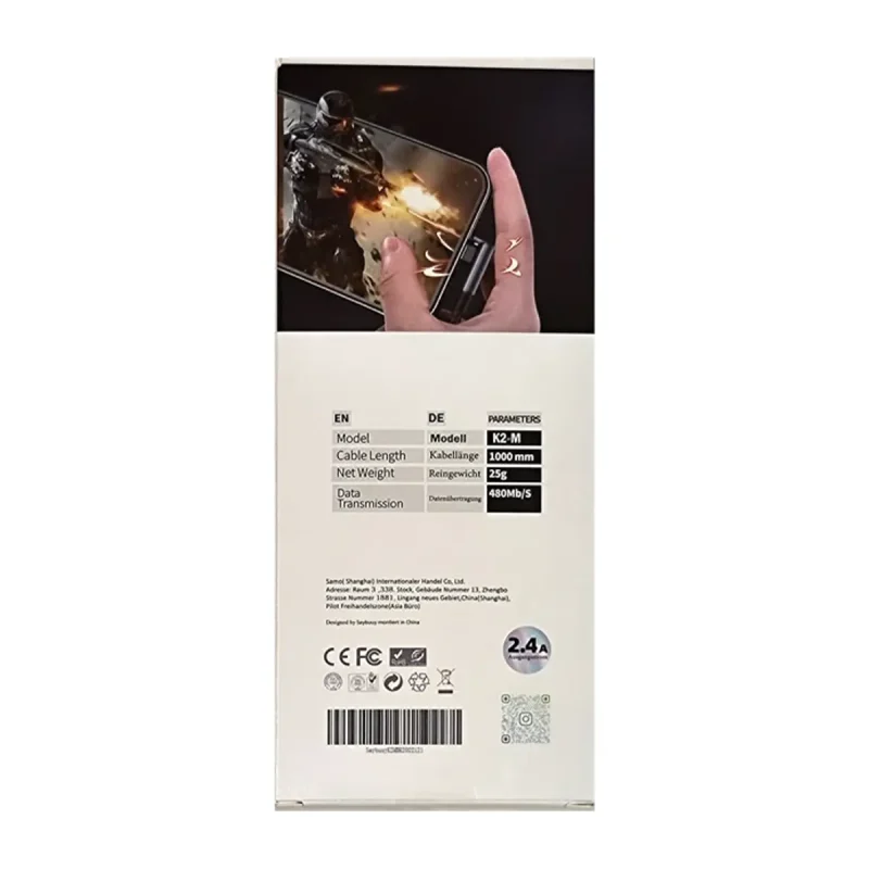 کابل تبدیل USB به USB-C سی بای مدل K2-C طول 1 متر 3