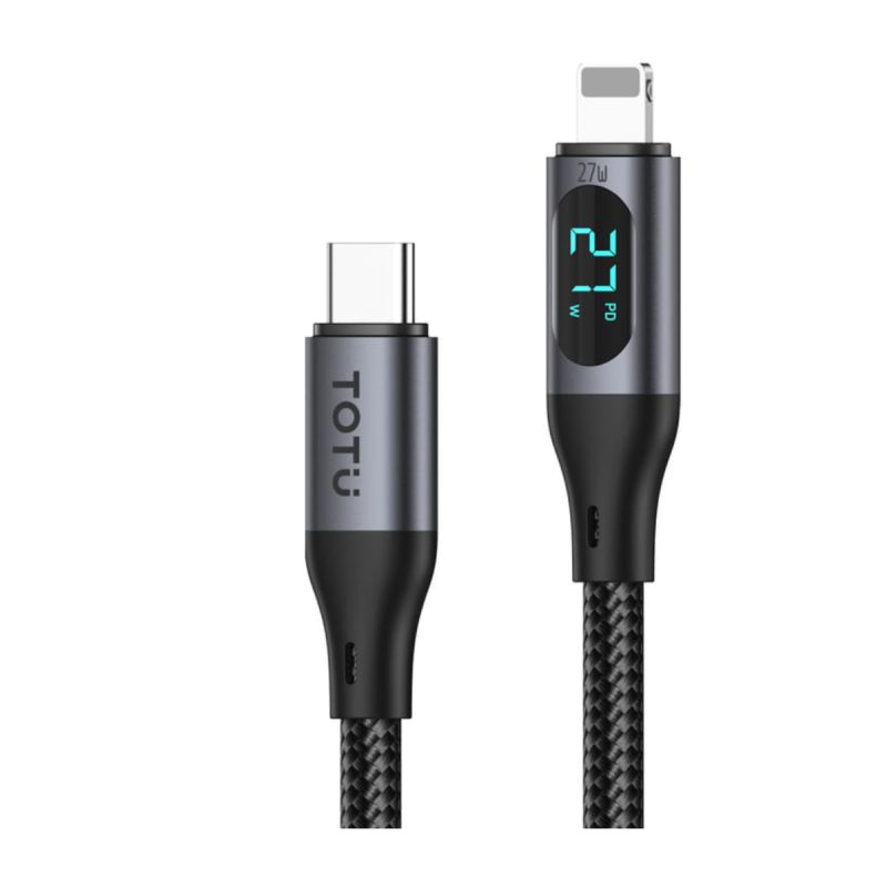 کابل شارژ Lightning به USB-C توتو مدل CB-7-PD-B - مشکی, 6 ماه گارانتی شرکتی
