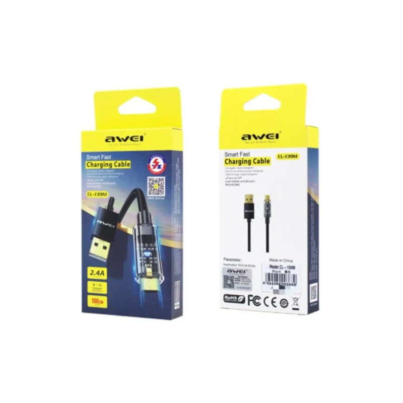 کابل شارژ MicroUSB اوی فست شارژ مدل AW- CL-139M 2