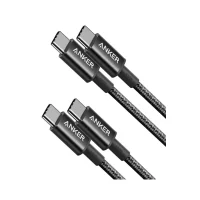 کابل شارژ USB-C به USB-C انکر مدل A8756 - مشکی, 6 ماه گارانتی شرکتی