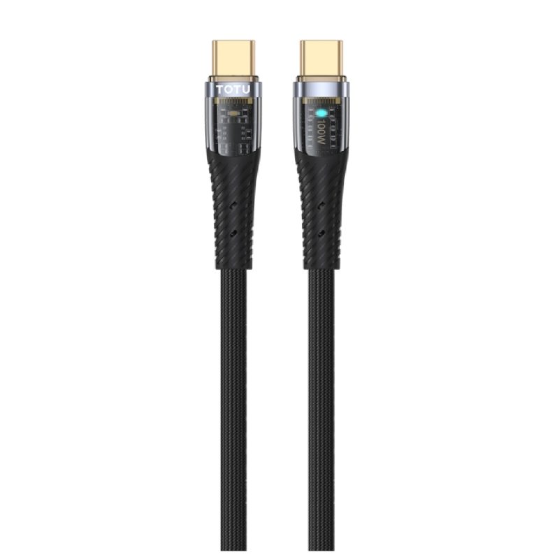 کابل شارژ USB-C به USB-C توتو مدل CB-8-CC - مشکی, 6 ماه گارانتی شرکتی
