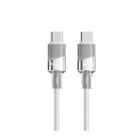 کابل شارژ USB-C به USB-C پرووان مدل PCC131 - نقره ای, ۱۲ ماه گارانتی شرکتی