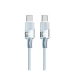 کابل شارژ USB-C به USB-C پرووان مدل PCC133 - آبی یخی, ۱۲ ماه گارانتی شرکتی
