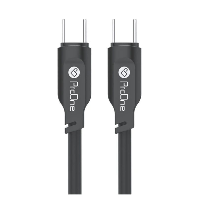 کابل شارژ USB-C به USB-C پرووان مدل PCC13PCC142 - مشکی, ۱۲ ماه گارانتی شرکتی