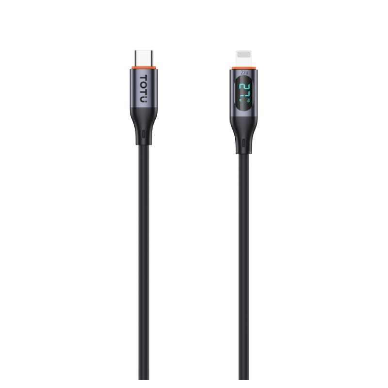 کابل شارژ USB-C به litening توتو مدل CB-7-PD - مشکی, 6 ماه گارانتی شرکتی
