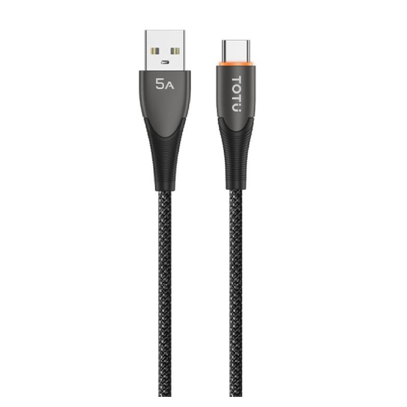 کابل شارژ USB به USB-C توتو مدل CB-17-T - مشکی, 6 ماه گارانتی شرکتی