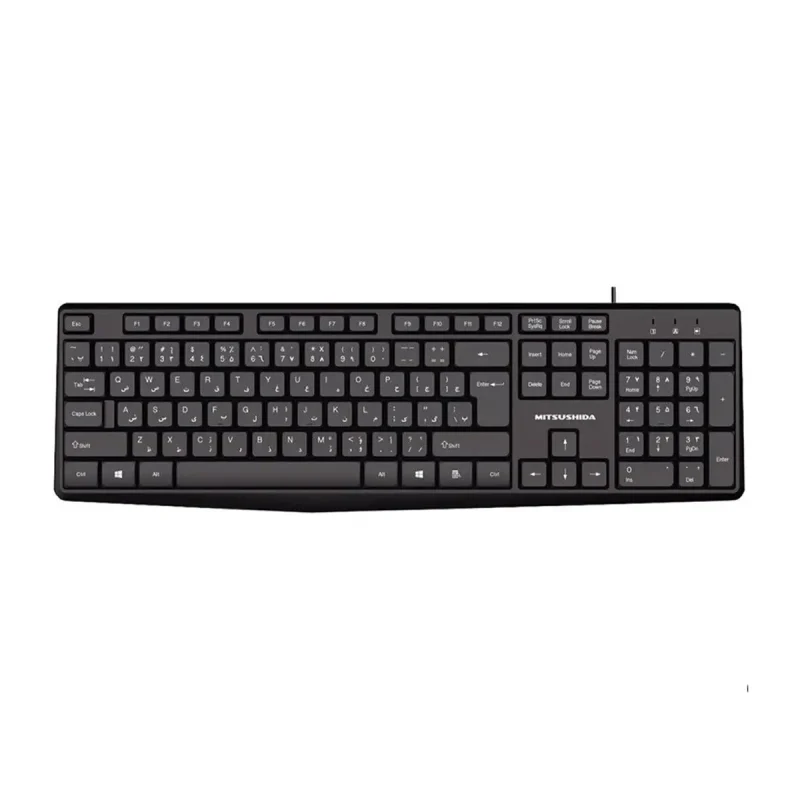 کیبورد با سیم میتسوشیدا مدل KC535 - مشکی, گارانتی اصالت و سلامت فیزیکی